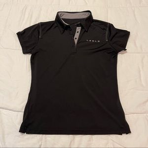 Tesla Dri-Fit Black Polo, Women’s, size small